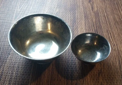 2 Sons of Liberty Bowl Paul Revere Patriot Silversmith Repo By Oneida  - Image 1 of 4