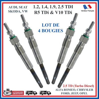 -kerze Vorwärmung Audi VW Seat Skoda 1.2, 1.4, 1.9, 2.5 & V10 Tdi - 2.5L Td - Bild 1 von 4