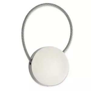 Chisel Men's Key Ring Stainless Steel Polished Cable Circle Engravable, 54 mm - Picture 1 of 4