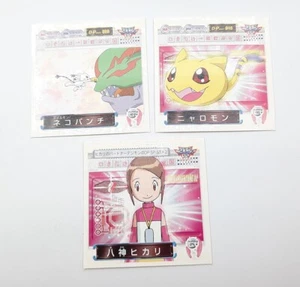 Digimon Kari Gatomon Nyaromon Japanese sticker seal lot of 3 - Picture 1 of 1