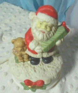 rotating santa with teddy bear & gifts plays We Wish You a Merry Christmas# 5985 - Picture 1 of 7