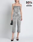 RRP€407 GALLIANO Denim Jumpsuit IT38 US2 UK6 XS Faded Strappy Made in Italy