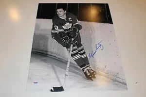 GEORGE ARMSTRONG SIGNED TORONTO MAPLE LEAFS 16X20 PHOTO PSA/DNA AUTHENTIC COA - Picture 1 of 3