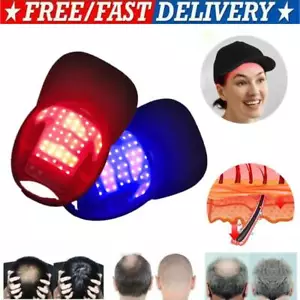 Neu Laser & LED Rotlichttherapie Kappe Haarwachstum schnelles Nachwachsen Anti Haarausfall Hut - Bild 1 von 13