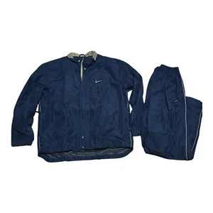 Traje de pista de dos piezas vintage años 90/Y2K Nike Golf Fit azul marino para hombre talla M - Imagen 1 de 10