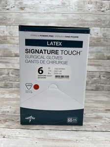 1 Box Medline Signature Touch LATEX Surgical Gloves Size: 6 MSG8960 *See Dates* - Picture 1 of 8