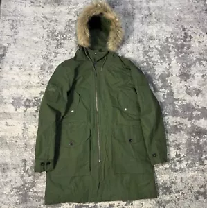 Hübsche grüne Herren Longjacke Kapuze Oasis Mod Parka Größe L - sehr guter Zustand - Bild 1 von 10