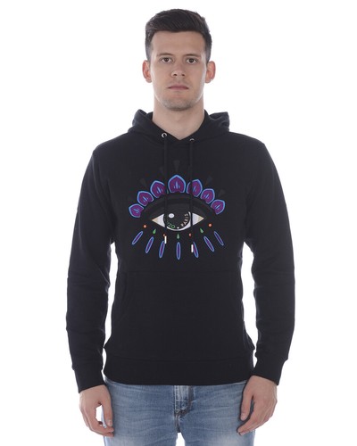Felpa Kenzo Sweatshirt Hoodie Cotone Uomo Nero 4XC 5SW407 99 Tg. XL
