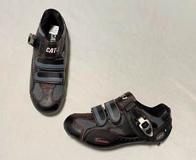 Zapatos de ciclismo Cat-1 de fibra de carbono para hombre negros grises talla 5,5 (EU38-UK4,5) (Mujeres US7) Foto 1 de 4