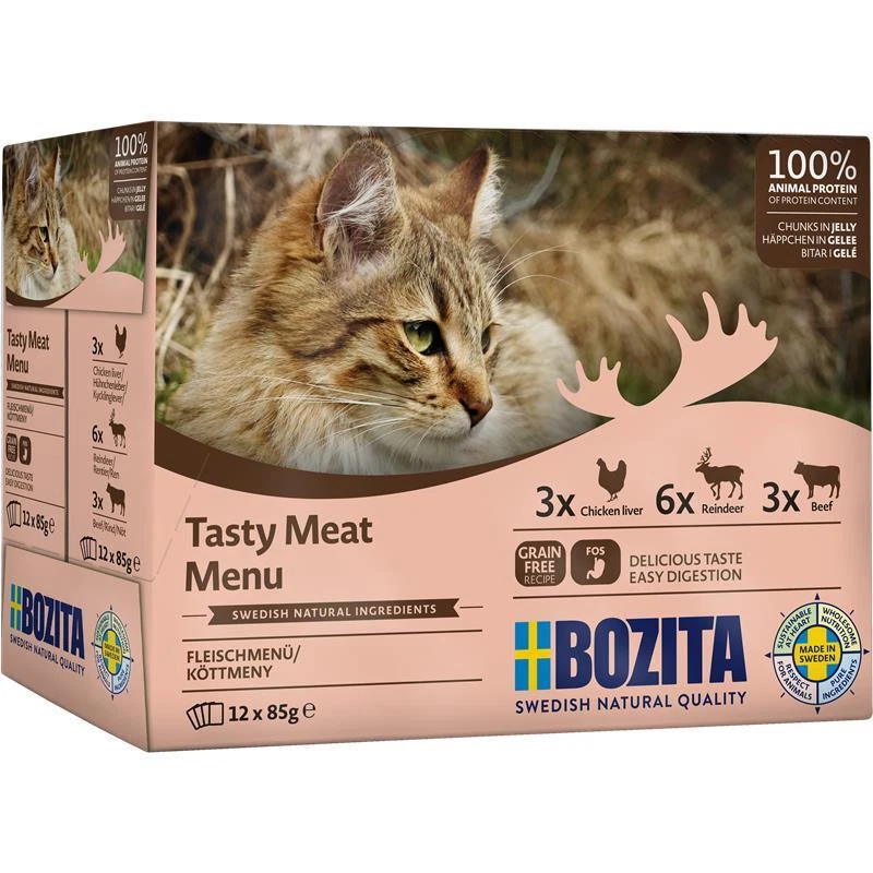 Bozita Häppchen in Gelee Multibox Fleisch-Menü 2 | 12x 85g - Bild 1 von 1
