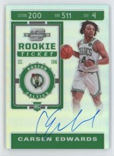 Carsen Edwards 2019-20 Panini Contenders Optic RC Auto #130 Boston Celtics