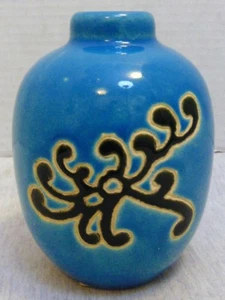 Ceramic Blue Pottery Vase Jar 5" Made in Vietnam - Picture 1 of 8