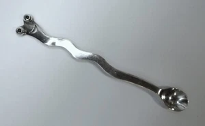 Vintage EMILIA CASTILLO CURLY WORM / SNAKE SPOON 925 Sterling Silver Rare 6.75" - Picture 1 of 7