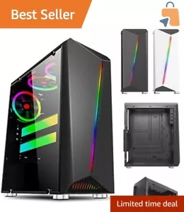 Compact Mid Tower with RGB Front Light and Tempered Glass - Customizable Cooling - Picture 1 of 13