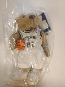 Tim Duncan San Antonio Spurs NBA 12" Plush Bear NIP Necklace & Name Bracelet - Picture 1 of 11