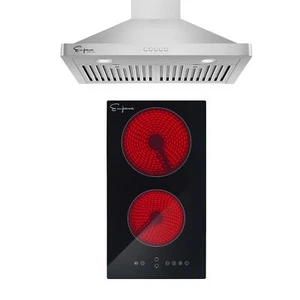 Elettrodomestici da Cucina 2 Pezzi - Piano Cottura Elettrico Radiante 12" e Cappa Gamma 30' - Foto 1 di 5