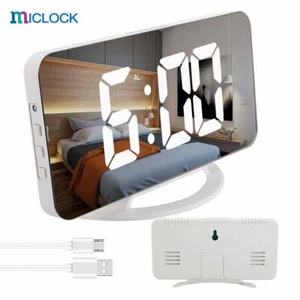 Classy Mini Digital LED Mirrored Alarm Clock - Picture 1 of 9