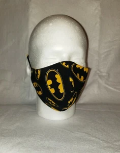 Handmade Adult Batman Superhero Cloth Face Mask Cotton Reusable Washable - Picture 1 of 2