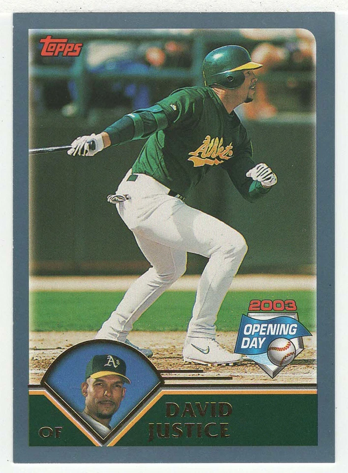 David Justice - Oakland Athletics - 2003 Topps Opening Day Baseball # 118 MT - Image 1 of 1