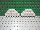 Lego 2 White 3x6 wedge plate with cut corners wings ship