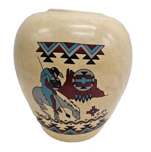 Native American Motif VASE Visions by Earthtones Tucson Arizona Tu-oti.... - Picture 1 of 13