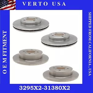 Front & Rear Brake Rotors For Acura EL 2001 to 2005 & Honda Civic Si 2002 2003 - Picture 1 of 3