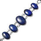 Lapis Gemstone  Section And Toggle Clasp Bracelet In Stainless Steel Nip