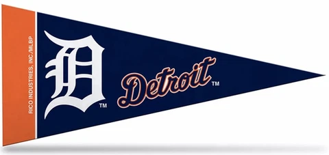 Detroit Tigers Felt Mini Pennants, 4" x 9" - Licensed by Rico - Made In USA Cover