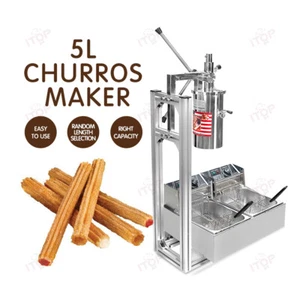 Manual 5 liters Churros Maker Machine 6/12L Electric Fryer With Basket 110-240V - Picture 1 of 13