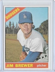 Jim Brewer Los Angeles LA Dodgers 1966 Topps MLB Baseball #158 - Picture 1 of 2