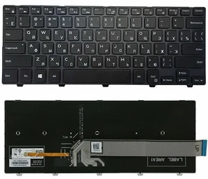 New Genuine RUSSIAN keyboard Dell 14 3441 3442 3443 3446 3451 3458 7447 5447 - Picture 1 of 3