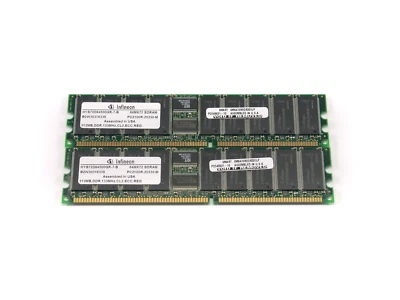 Infineon - HYS72D64500GR-7-B - 512MB DDR-266/PC-2100 Registered ECC DIMM x 2 - Image 1 of 2