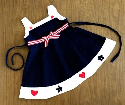 SLEEVELESS DRESS 12M Girls JULY 4TH RED/WHITE/BLUE Independence Day SOPHIE ROSE - Image 1 of 4