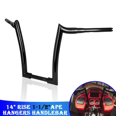 Motorcycle 14'' Rise Ape Hanger Handlebar - Image 1 of 4