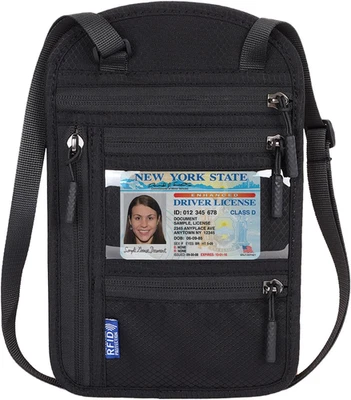 LOLLANDA Brustbeutel Mit RFID Schutz, Brustbeutel Damen Herren, Wasserdicht Reisegeldbeut