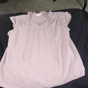 Women’s Size Large Blouse By Como Blu Lavender - Picture 1 of 7