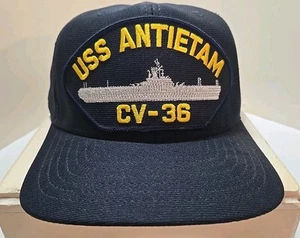 USS ANTIETAM CV-36 NAVY SHIP HAT U.S MILITARY OFFICIAL BALL CAP U.S.A MADE - Picture 1 of 7