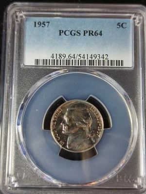 1957 5c PCGS PF64 - 54149342 - Image 1 of 4