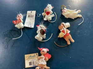 ANNALEE 6ER SET 3 ZOLL VALENTINSTAG ORNAMENTE GEMISCHTE JAHRE - Bild 1 von 7