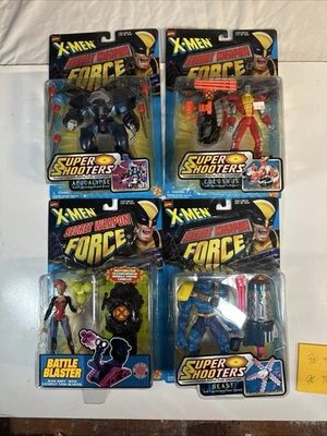 Juego de 4 Super Shooters 1997 Toy Biz Marvel Comics X-Men Secret Weapon Force (9E Foto 1 de 4