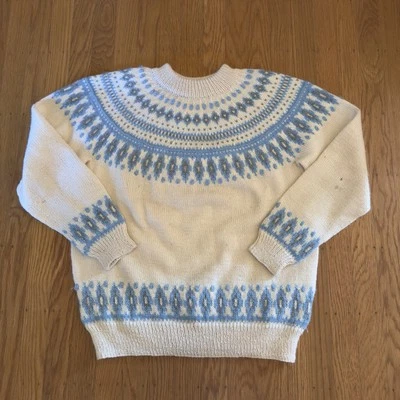 Vintage 90s Dale Of Norway Crewneck Sweater Pure New Wool Sz Large - Image 1 of 4