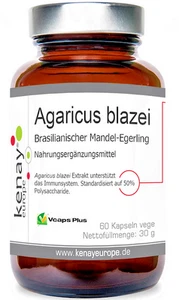 Agaricus Blazei Bio Eco Extrakt 50% (Brasilianischer Pilz) 60 Kapseln - Bild 1 von 2