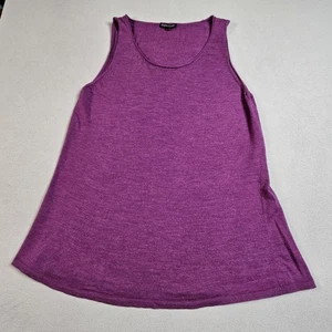 Eileen Fisher Top Größe Large ärmellos U-Ausschnitt Merinowolle Magenta Damen - Bild 1 von 17