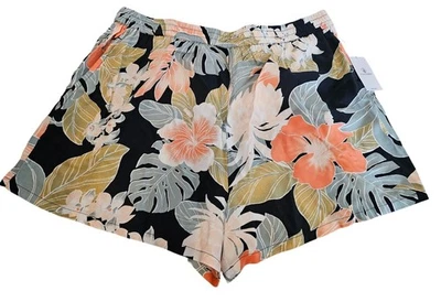 Volcom Shorts Womens Size XL Beach Bandit Tropical All Over Print Viscose NWT - Image 1 of 4