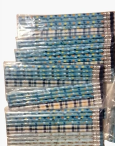 Blue Pencils Graphite Party Favor Bunny Dots Plaid Teacher Gift Lot 70 - Picture 1 of 4