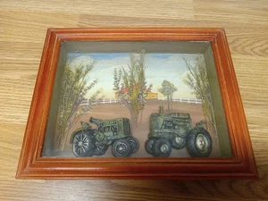 Tractors In A Shadowbox John Deere? Nice - Picture 1 of 8