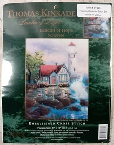 Kit de punto de cruz adornado Thomas Kinkade Beacon of Hope 2002 Candamar Designs - Imagen 1 de 6