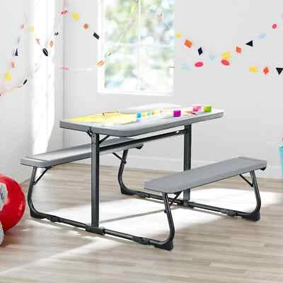 Kids Activity Table Childrens Play Toddler Craft Desk Playroom Folding Christmas - Image 1 of 4