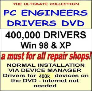 Drivers Win 98 & XP manual Pack 400,000 drivers on DVD No internet needed - Picture 1 of 1