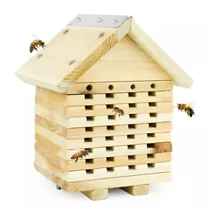 EINSAMES BIENENHAUS NATÜRLICHER HOLZBIENENSTOCK INSEKTEN HOTEL KÄFERSCHUTZ MOTTE MARIENKÄFER - Bild 1 von 7